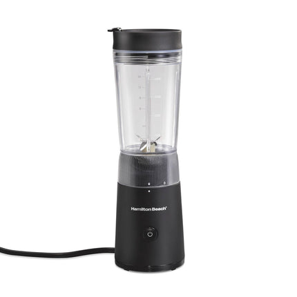 Hamilton Beach Personal Blender with Leak-Proof Travel Lid, Stainless Steel Blad