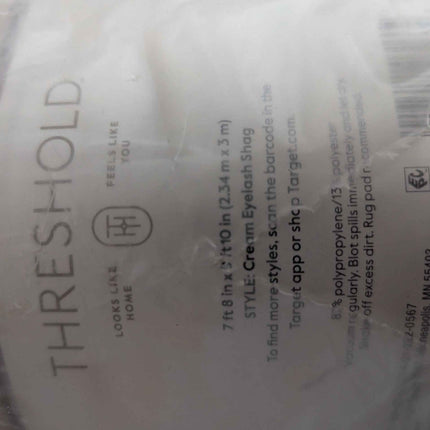 7'1"X10' Solid Eyelash Woven Shag Rug Cream - Threshold™