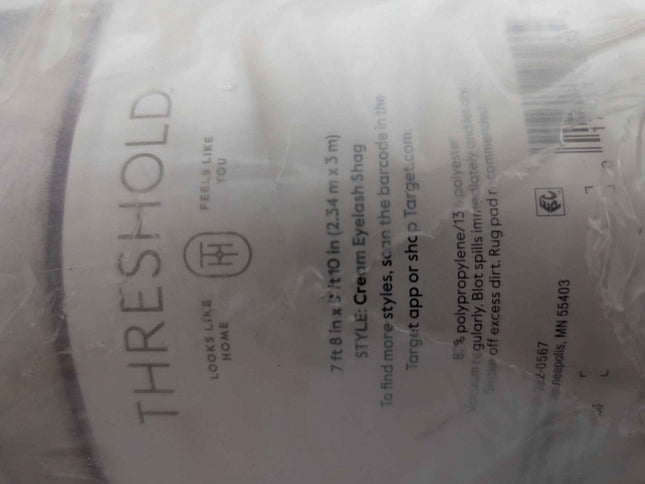 7'1"X10' Solid Eyelash Woven Shag Rug Cream - Threshold™