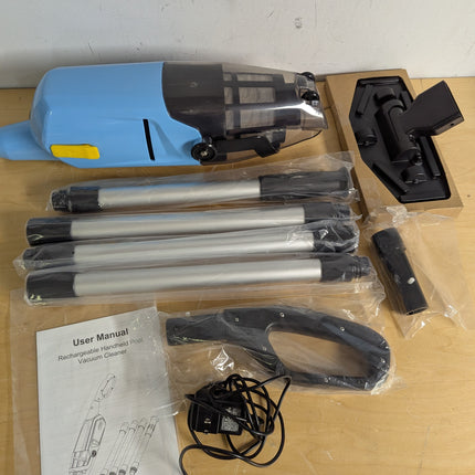 Ezasin Cordless Pool Vacuum for Above Ground & Inground Pools, Rechargeable Handheld with Telescopic Pole & Brush