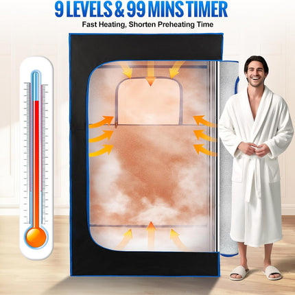 Sauna Box, Portable Sauna for Home,Steam Sauna Tent with 2.6L Steamer, Remote Co