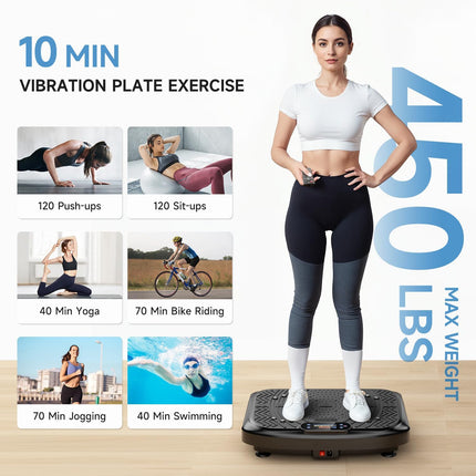 Taevno Vibration Plate Exercise Machine, 199 Adjustable Speeds & 7 Modes