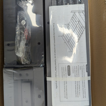 BOFENG Full Size Bed Frame with Upholstered Storage Headboard,USB Charging Stati