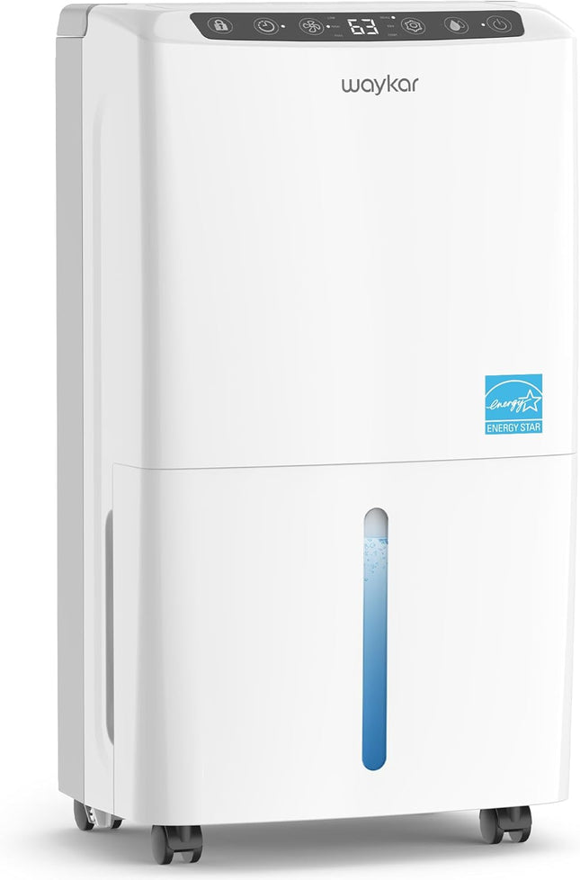 Waykar 2,000 Sq. Ft Energy Star Dehumidifier for Home and Basements, with Auto o