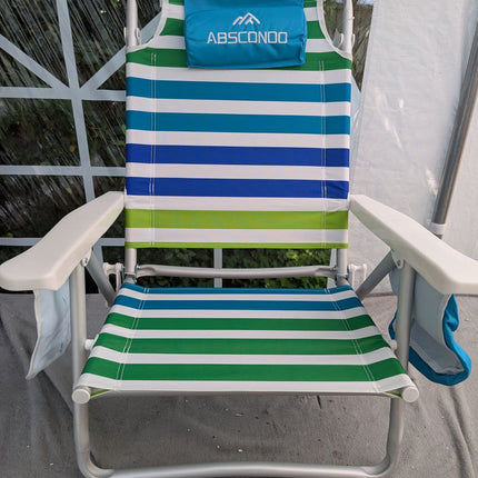 Aohanoi Beach Chair, Beach Chairs for Adults 2 Pack, Outdoor Folding Beach Chair