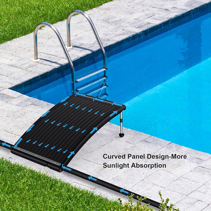 YiViKPE Curve Solar Pool Heater, Made for Above-Ground and Inground Pools, Inclu