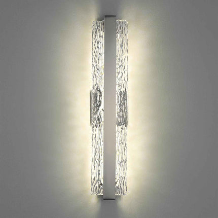 Faziyo Modern Crystal Wall Sconce,24 Inch Hardwired Wall Lamp,4000K Dimmable Bru
