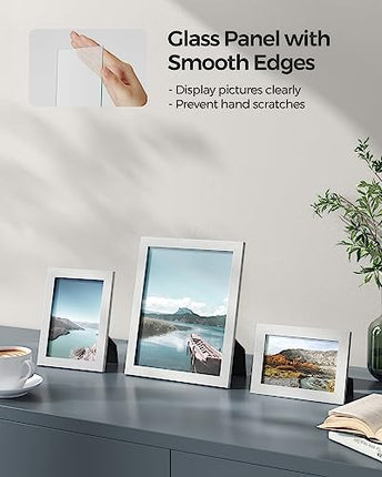 SONGMICS Picture Frames, Collage Picture Frames Set of 10, Two 8x10, Four 5x7, F