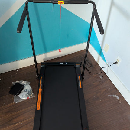 Sperax 4 in 1 Foldable Walking Vibration Pad with 6% Incline,7.5 MPH Treadmills