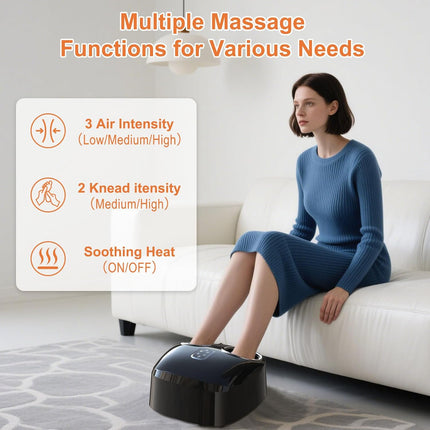 (Purple) Kainsati Shiatsu Foot Massager with Heat Feet Massager for Plantar Fasc