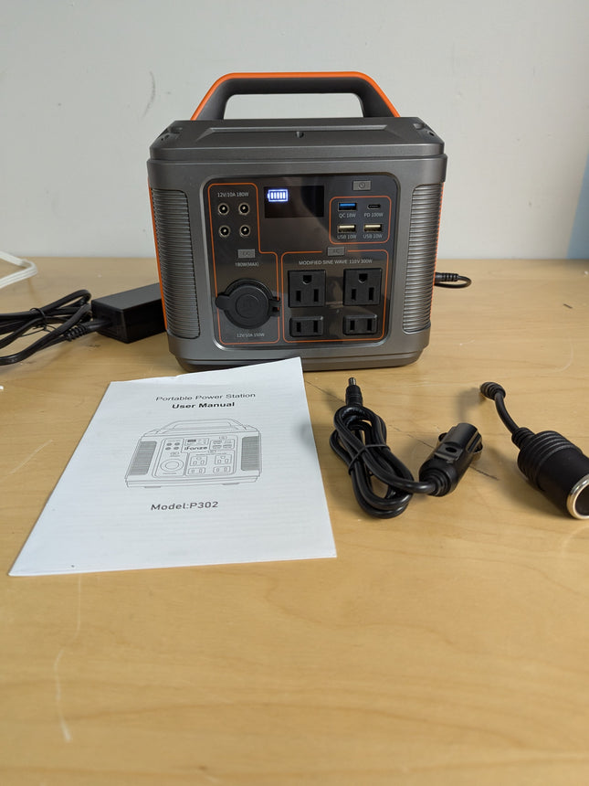 Portable Power Station 300W：Outdoor Solar Generator with 296Wh Backup Lithium Ba