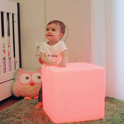 MR.GO 30cm 12-inch Rechargeable LED Cube Light, Color Changing LED Light Cube Se