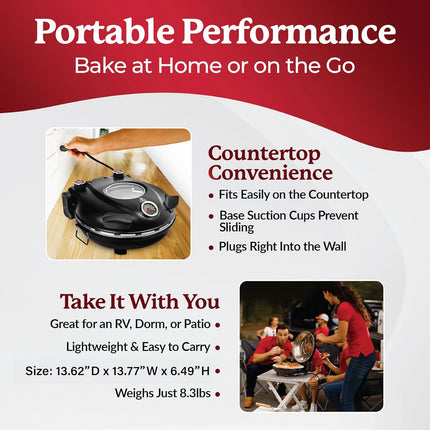 (Used - fair) PIEZANO Crispy Crust Pizza Oven by Granitestone – Electric Pizza O