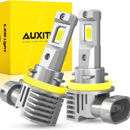AUXITO H11 LED Headlight Bulbs, 40000LM 6500K White Wireless LED Headlights for