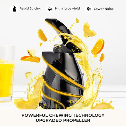 SUSTEAS Cold Press Juicer, 300W, 5.3" Large Feed Chute, 1.5L Capacity