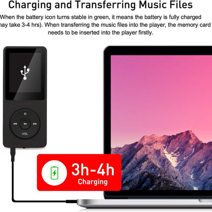 MP3 Player 32GB with Speaker Earphone Portable HiFi Lossless Sound MP3 Mini Musi
