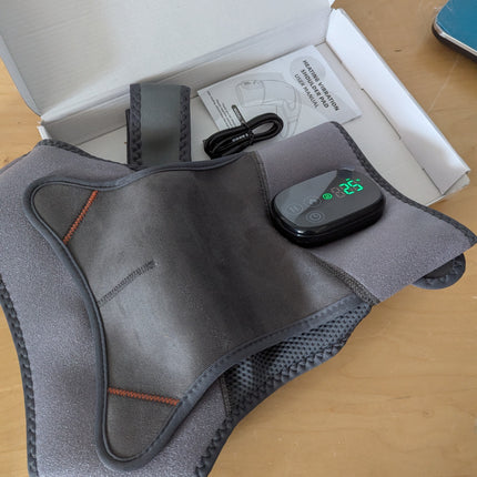 Cordless Shoulder Heating Pad, Heated Shoulder Brace with 4 Vibration Motors, En