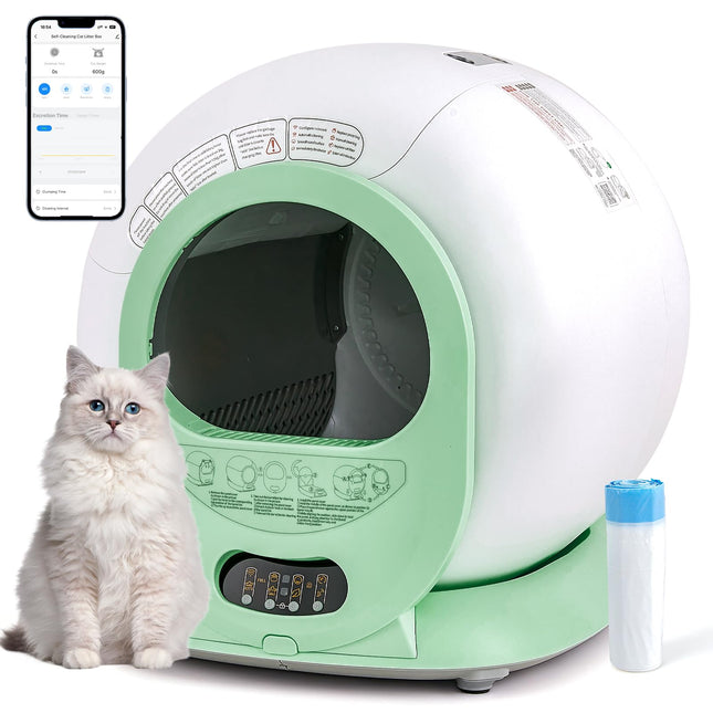 Self Cleaning Litter Box, Automatic Cat Litter Box for Multiple Cats Large, Odor