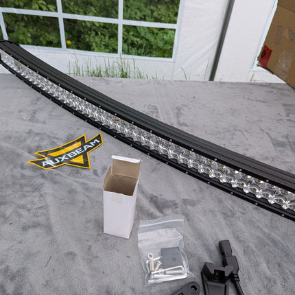AUXBEAM 50inch LED Light Bar Curved, 50 inch Off Road LED Work Lights for Jeep T