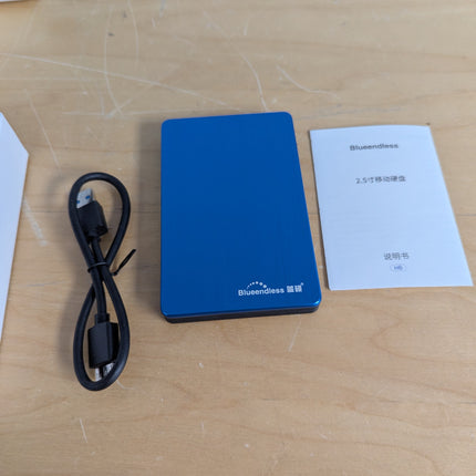 Blueendless Portable External Hard Drive, USB 3.0, Ultra Slim, Compatible with M