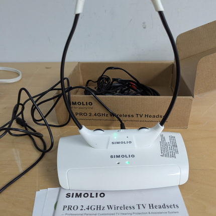 SIMOLIO Digital Wireless Headphones for TV for Seniors w/Dialogue Clarified & En