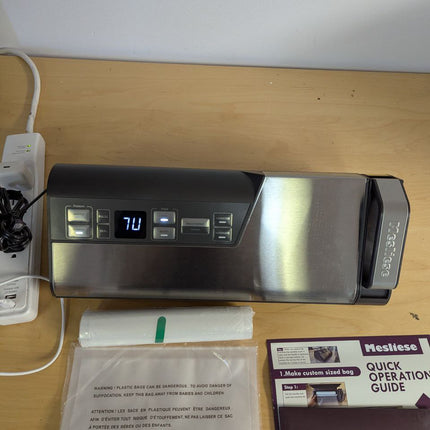 Mesliese Vacuum Sealer Machine, 95kPa 140W Double Seal Powerful Food Sealer, One