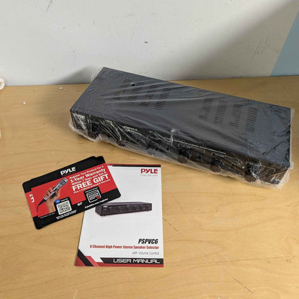 Pyle 6 Zone Channel Speaker Switch Selector Volume Control Switch Box Hub Distri