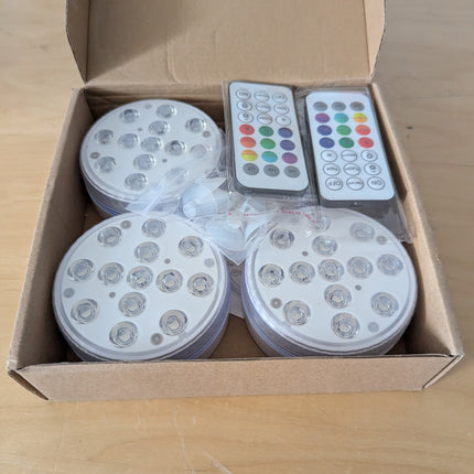 Syxiaola Pool Lights - Submersible LED Lights with Magnet and Suction Cups, 16 C