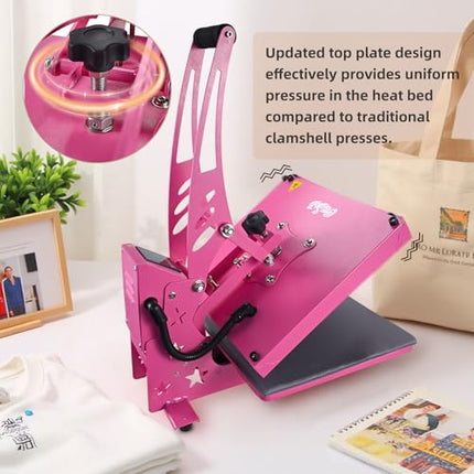 CoolSub Heat Press 15x15 Slide Out Heat Press Machine, Industrial Digital Heat T