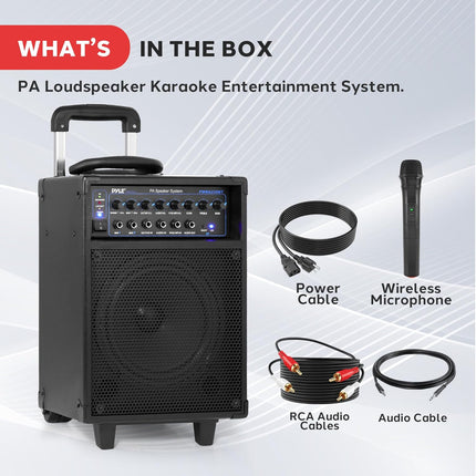 Pyle PA Speaker, Karaoke Machine With Microphone Wireless, 400W Bluetooth Portab