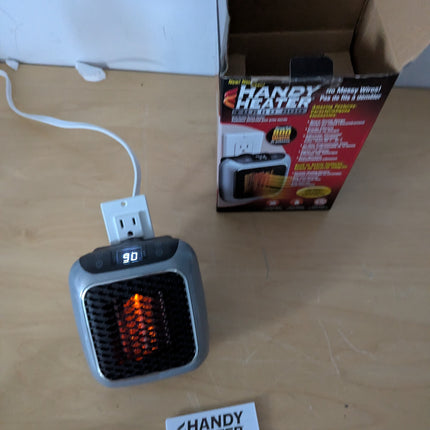 Handy Heater Turbo 800 Plug-In Electric Wall Outlet Space Heater with Adjustable