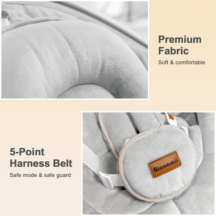 Baby Swings for Infants, Monamii Baby Swing, Bluetooth Infant Swing with Music S