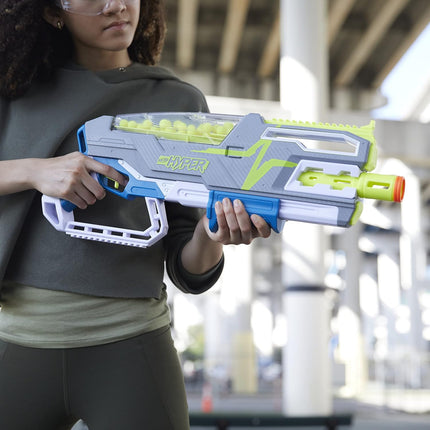 Hasbro Nerf Hyper Siege-50 Pump-Action Blaster, 40 Nerf Hyper Rounds, Eyewear, U