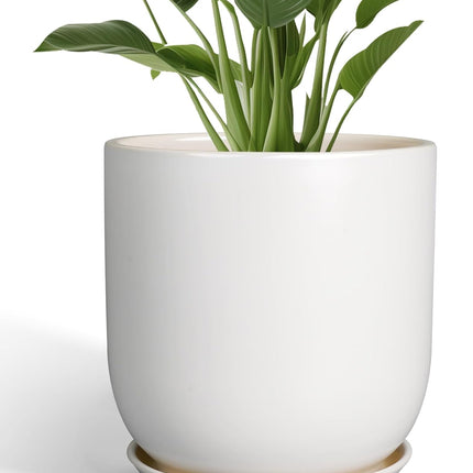 SUNPOTFOR Plant Pot 12 inch - Ceramic Pot for Plants Indoor Outdoor Large Plante