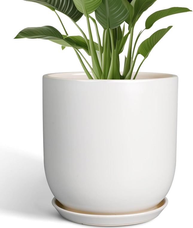 SUNPOTFOR Plant Pot 12 inch - Ceramic Pot for Plants Indoor Outdoor Large Plante