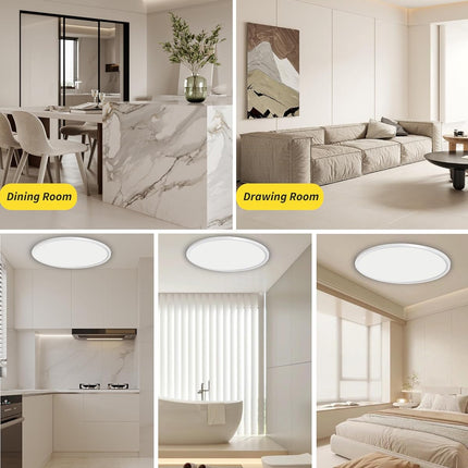 LED Flush Mount Ceiling Light Fixture,Round 20Inch 40w 4350lm 3000k,4000k,6000k