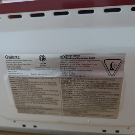 Galanz GLCMKZ09RDR09 Retro Countertop Microwave Oven with Auto Cook & Reheat, De