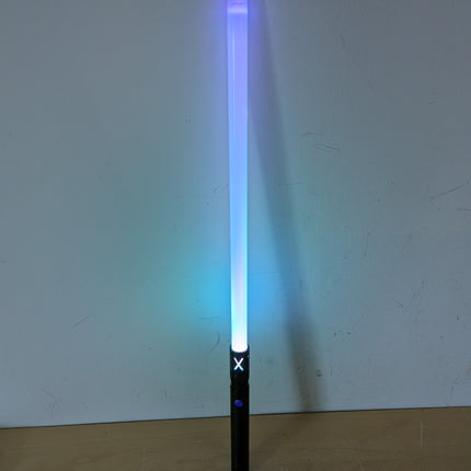 Dueling Lightsaber with 58 cm Blade, 12 RGB Colors, 2-in-1 Light Sabers with Realistic Sound Effects & Aluminum Hilt