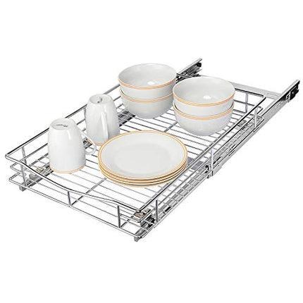 SortWise Heavy Duty Sliding Cabinet Organizer - Pull Out Shelf for Kitchen Pantr
