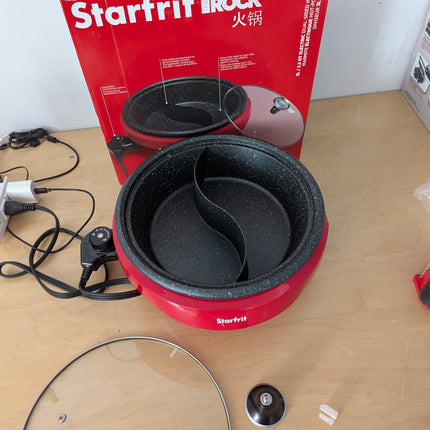 Starfrit The Rock Dual-Sided Electric Hot Pot - 3L - Rock.Tec Non-Stick - Variab