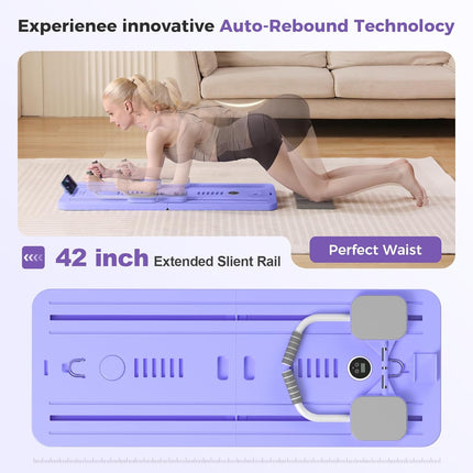 Mosdos Portable Pilates Reformer Machine for Home Gym - Auto-Rebound Pilates Boa