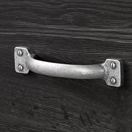 South Shore Furniture Tassio 1-Drawer Nightstand Gray Oak, Farmhouse