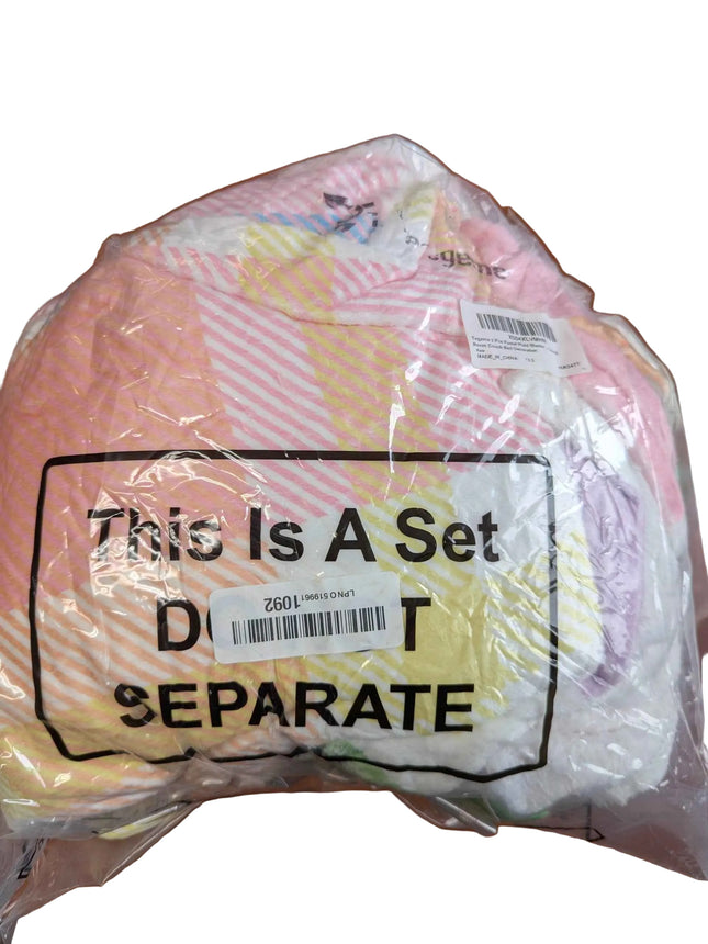 Tegeme 2 Pcs Pastel Plaid Blanket 50x60 Inches Spring Easter Throw Decorative Pa
