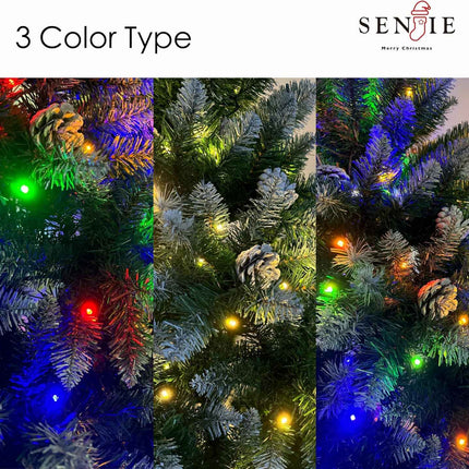 Prelit Artificial Christmas Tree Flocked Snow Trees with Pine Cone Decoration 5FT https://a.co/d/075ie9q7