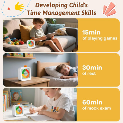 EooCoo Visual Timer for Kids, 99 Minute Colorful Petals Countdown Digital Timers