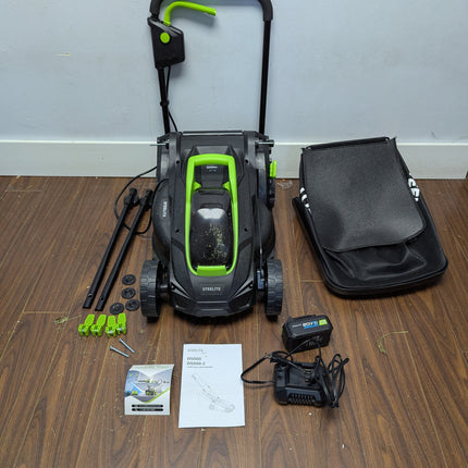STEELITE 13 in 20V Cordless Electric Lawn Mower, Brushless with 5-Position Cutting Height & 4.0Ah Battery