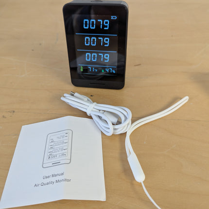 5-in-1 Professional Indoor Air Quality Monitor Indoor Portable CO2 Monitor | Tem