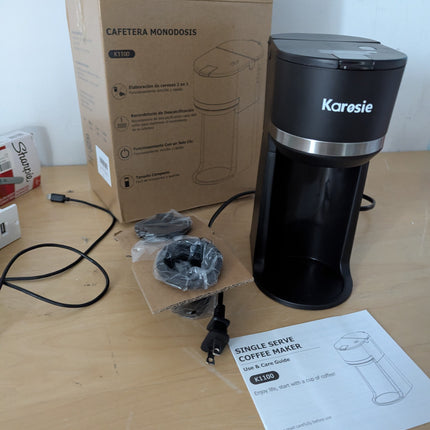 Karosie Single Serve Coffee Maker for K-Cup and Ground Coffee, Fast Brew, 6-12 o