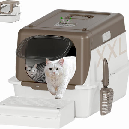 Trivico Cat Litter Box (Brown)