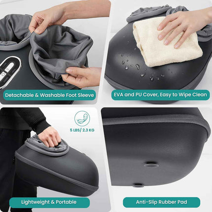 Nekteck Shiatsu Foot Massager Machine with Soothing Heat, Deep Kneading with air